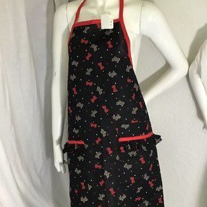 Adult Apron Red & White Scotty Dog